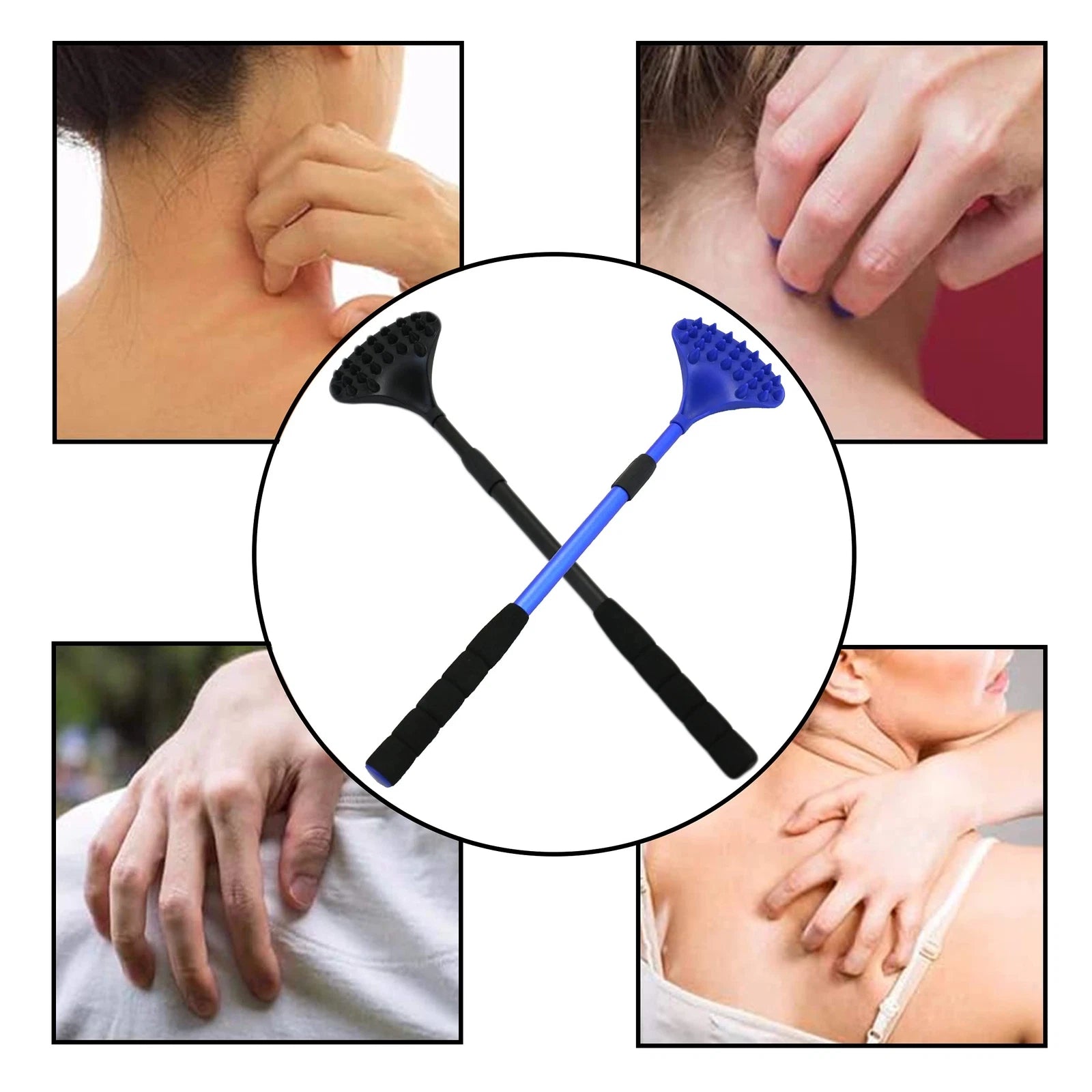 Back Scratcher for Women Men Extendable with Strong ABS Massage Head 21inch B...