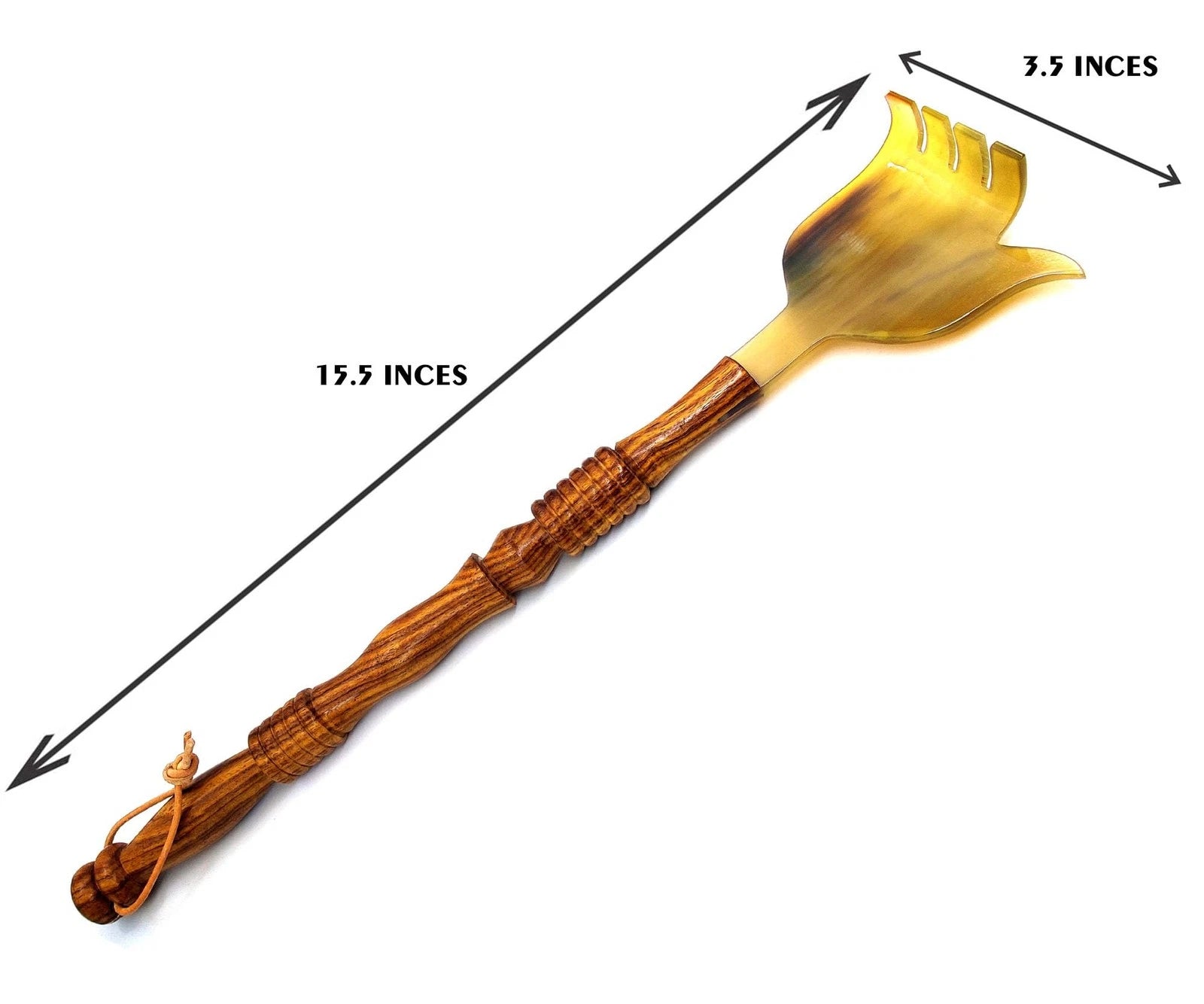 's Ox Horn Back Scratcher Handheld Traditional Handcrafted Scratching Massage...