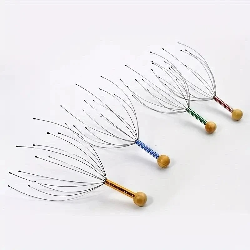 2 x Head Massager Metal Scalp Neck Body Natural Relax Pain Relief Scratcher| UK