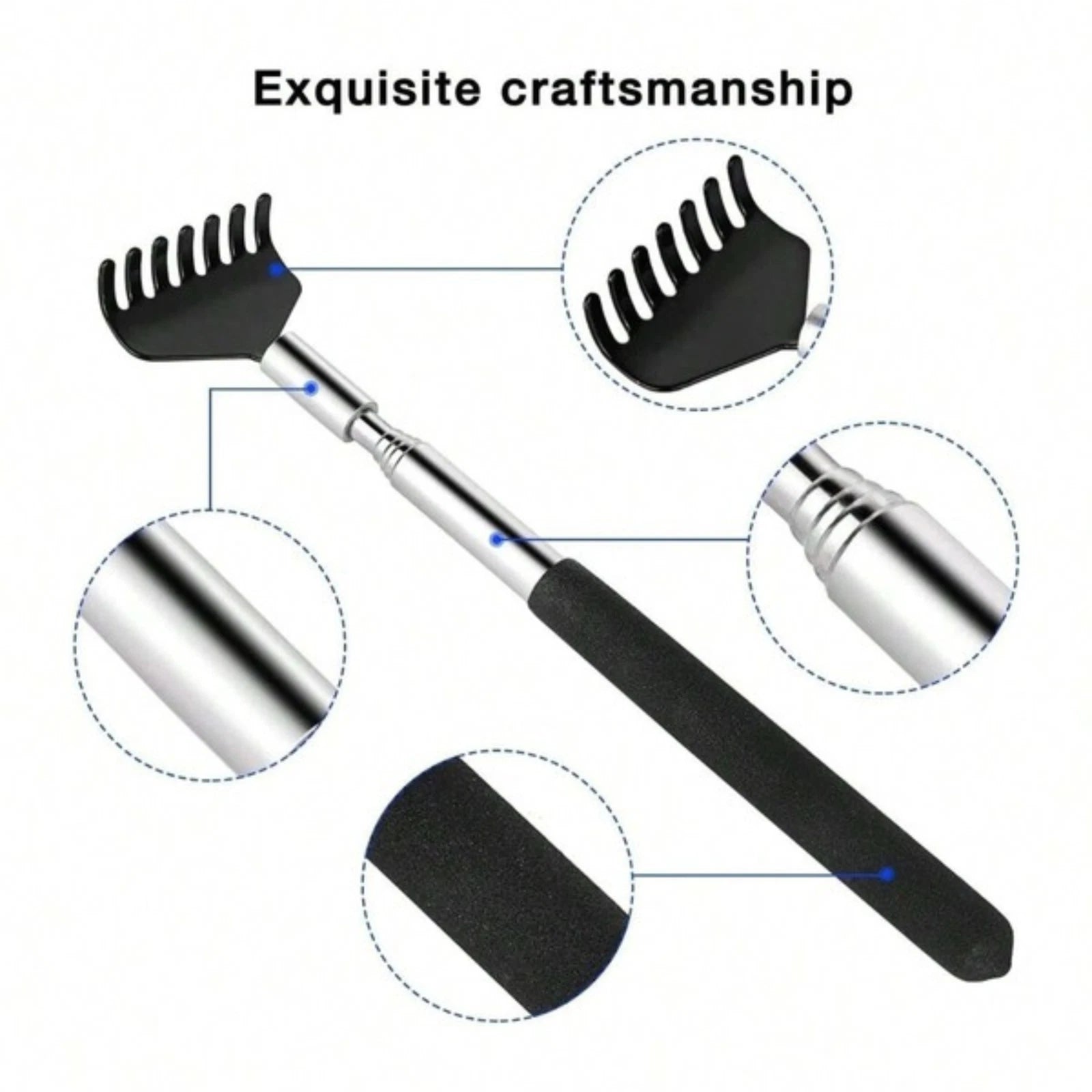 Bear Claw / Rake Back Portable Scratcher Metal Extending Massager Telescopic UK