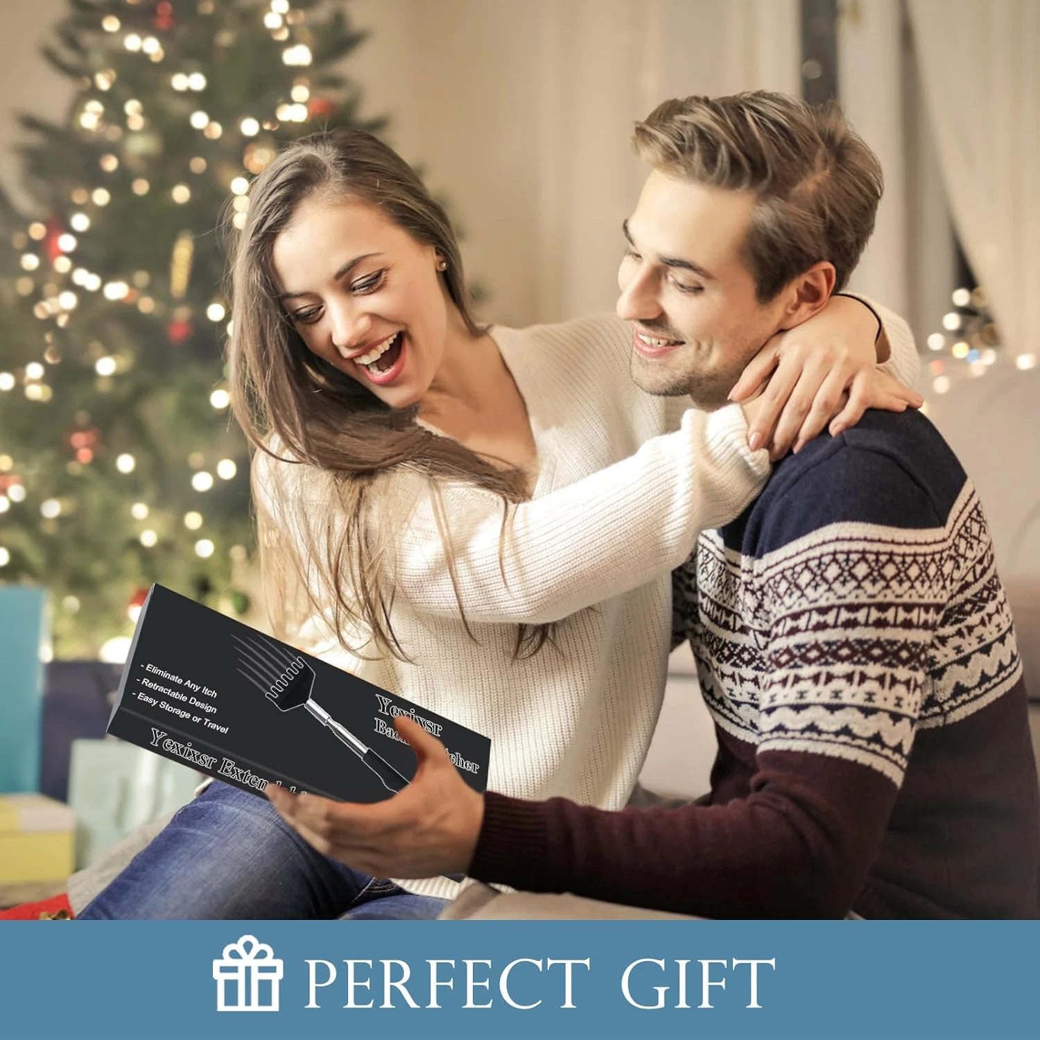 4 Pack Back Scratcher Extendable Metal Portable Back Scratcher for Adults, Teles