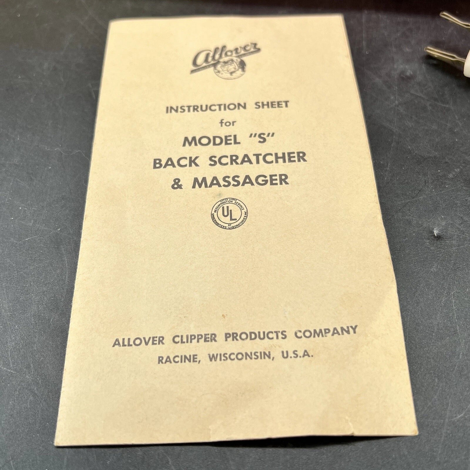 Electric Back Scratcher Massager Allover Clipper Company 6 PC Original Box Vtg