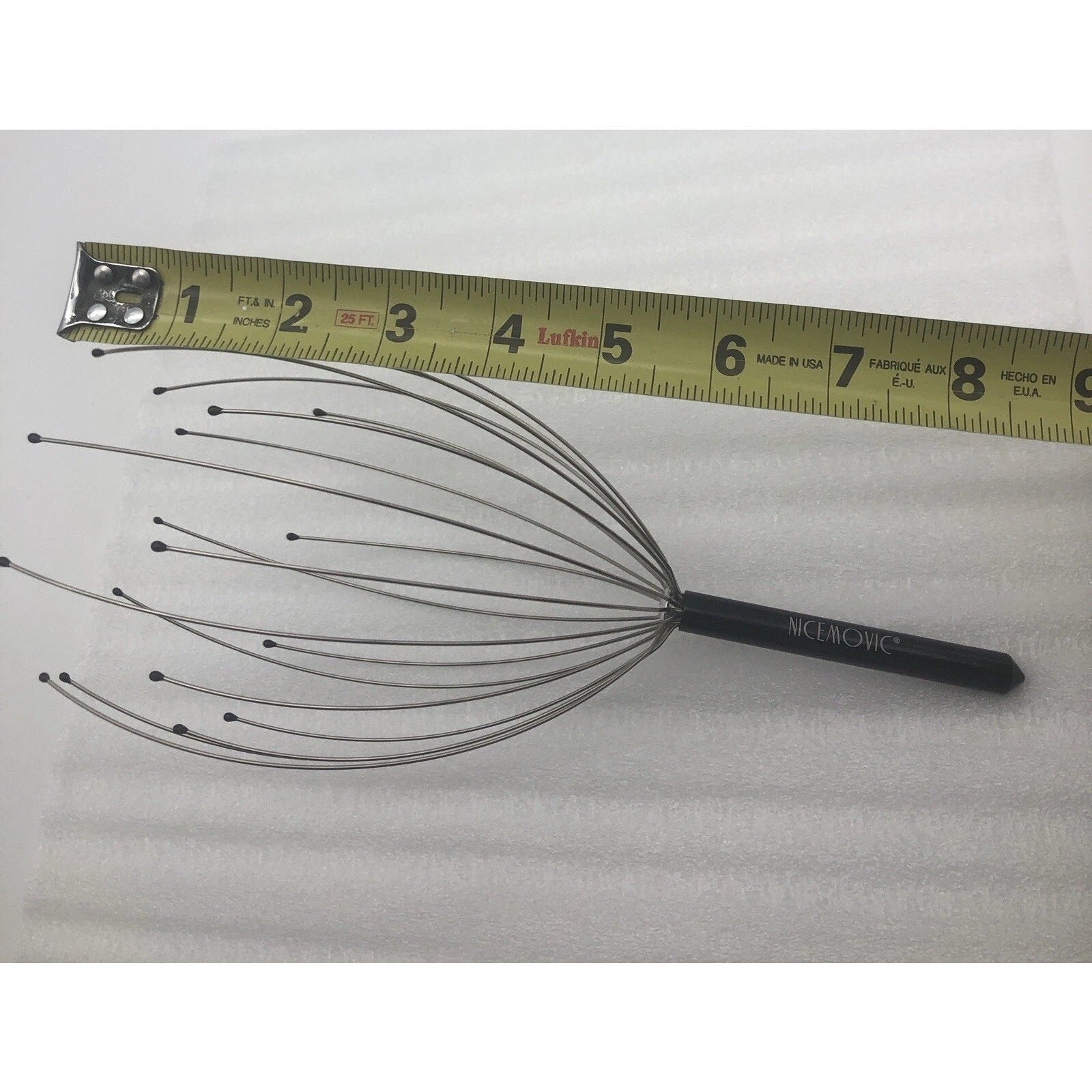 Scalp Massager Head Massager Scratcher Tingler w/20 Fingers Hair Silver/Black