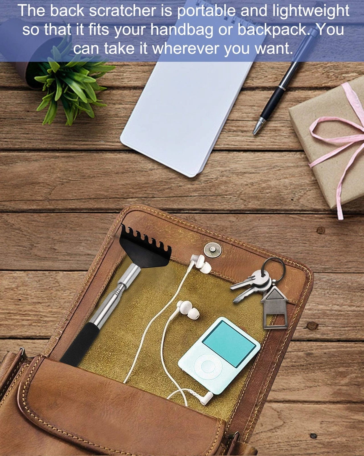 2 Pack Portable Extendable Back Scratcher Metal Telescoping Back Scratchers