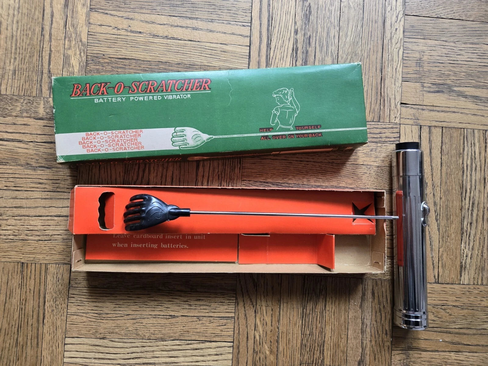 Vintage 1960s Back-O-Scratcher Back Scratcher Battery Powered Vibrator NIB Works
