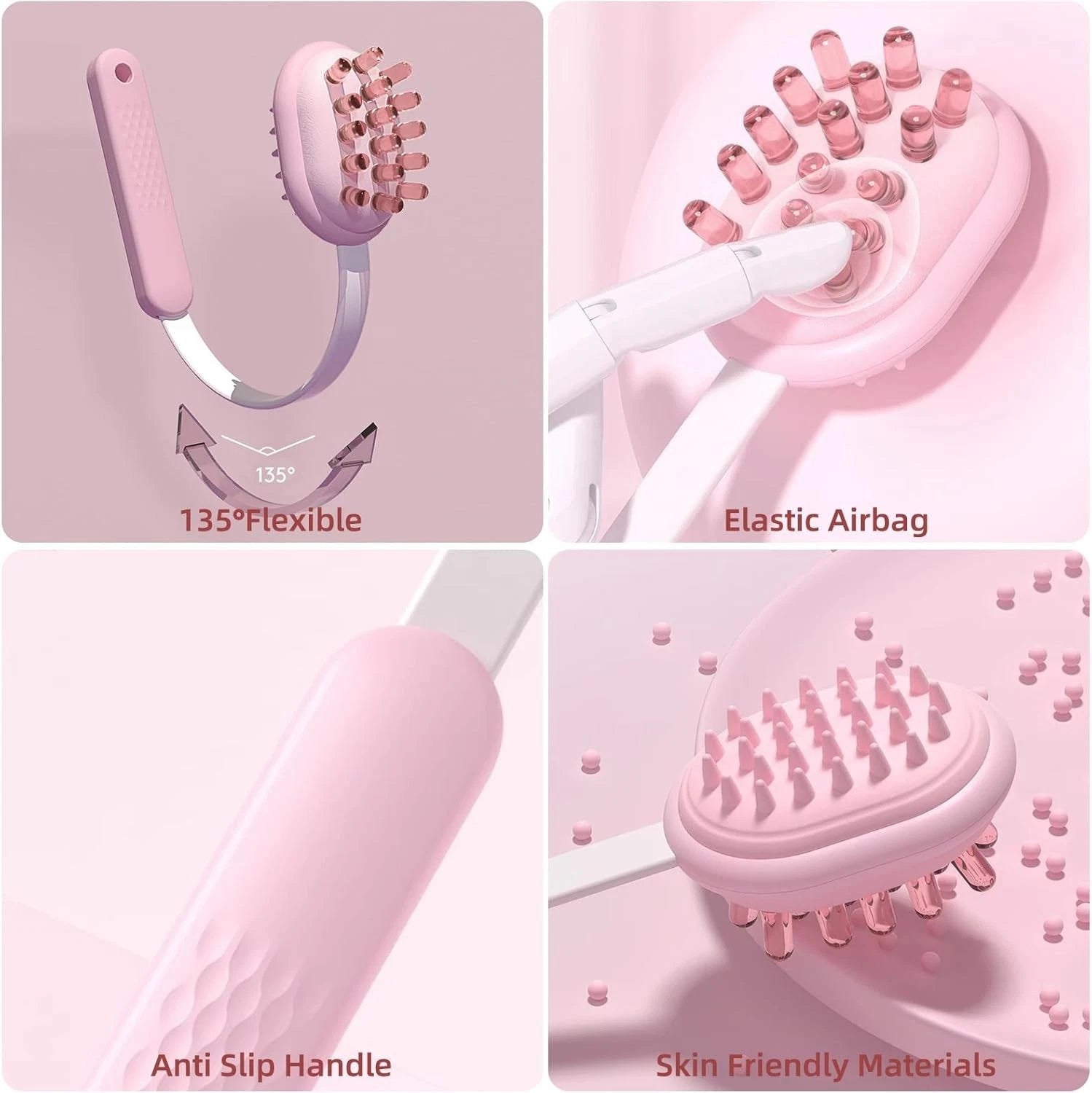 Flexible Extendable Back Scratcher for Women Men, Double Sided Air Cushion Massa