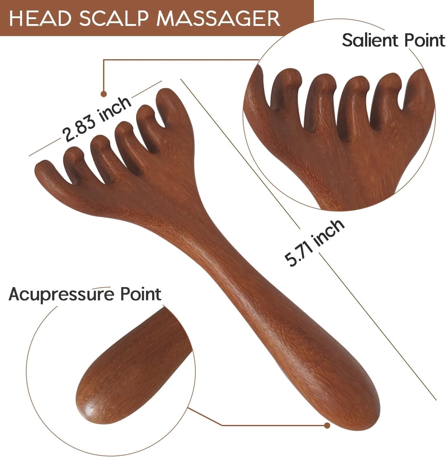 Head Massager Scalp 2 Pack, Protable Head Scratcher Massager for Relaxation & St