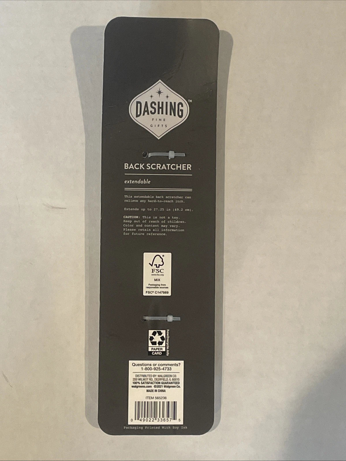 ORIGINAL Black BEAR CLAW Telescopic Back Scratcher Massager Extends to 27"