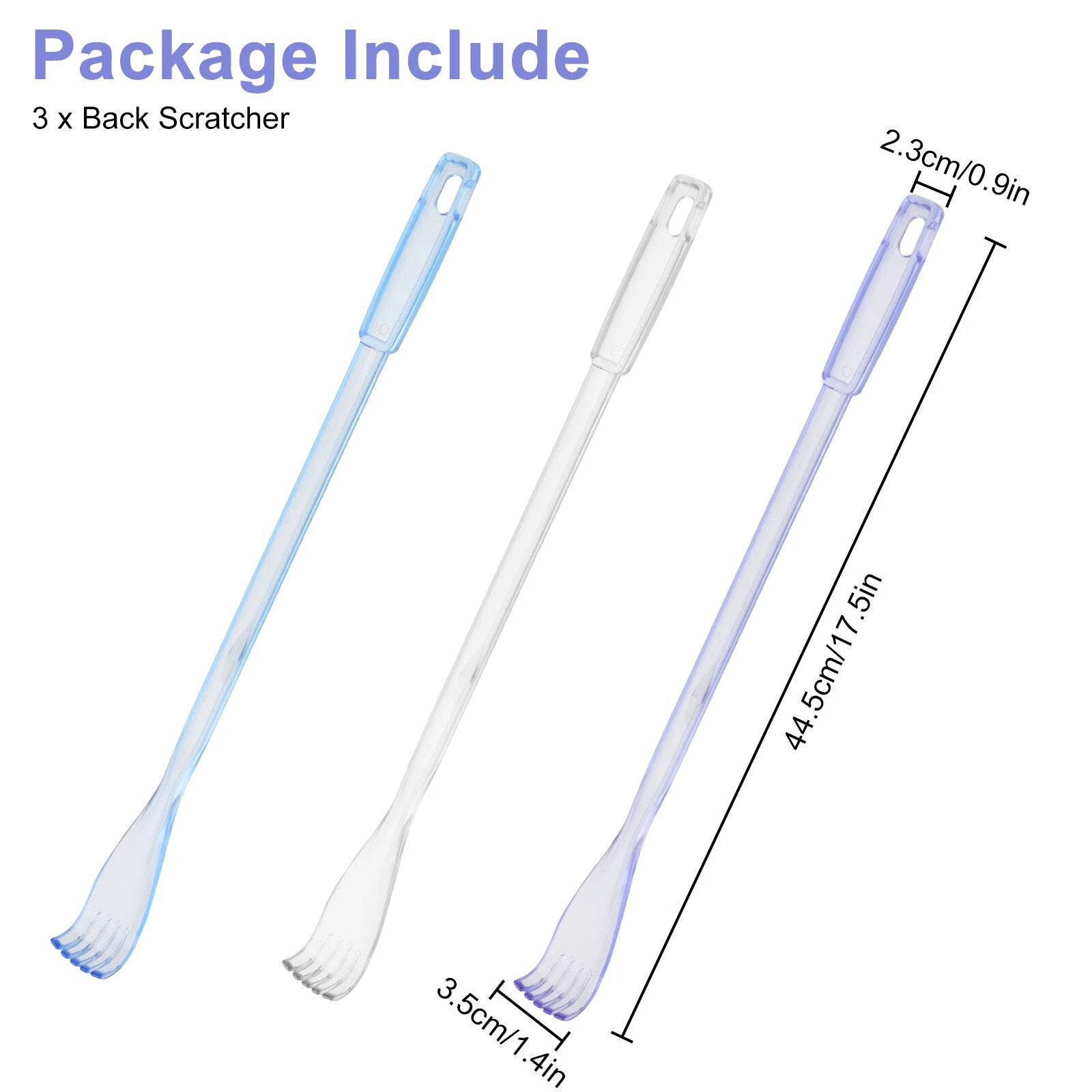 3Pcs Back Scratcher Handheld Claw Extender Body Scraper Massager Easy to Carry