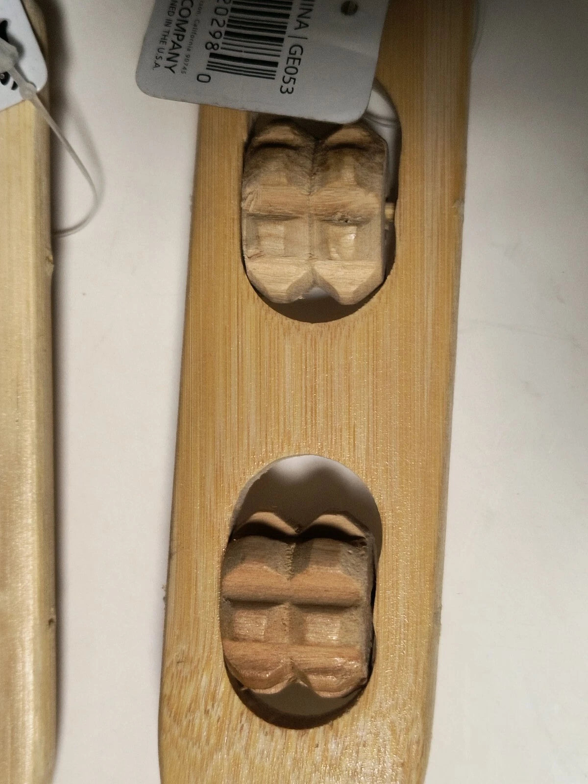 2 Vintage bamboo Wooden 18" Long Back Scratchers with Rollers. New With Tags.