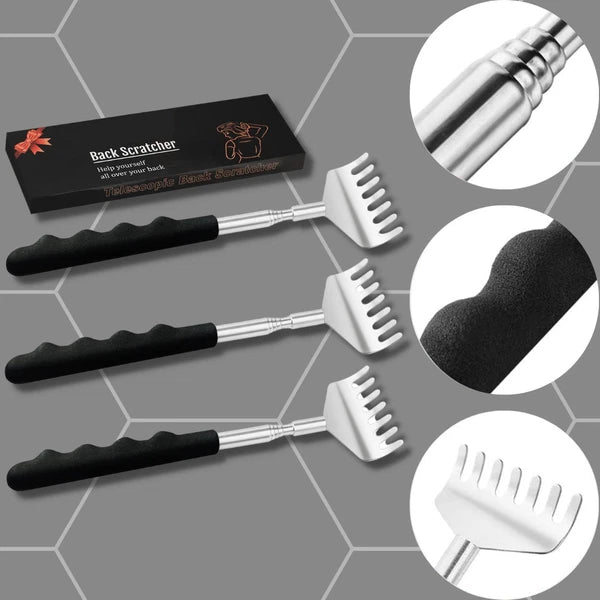 3 Pack Extendable Back Scratcher Long Reach Back Scratcher Telescopic Steel