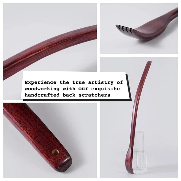 Oversized Wooden Back Scratcher: 18'' Extended Curved Handle for Better Reach