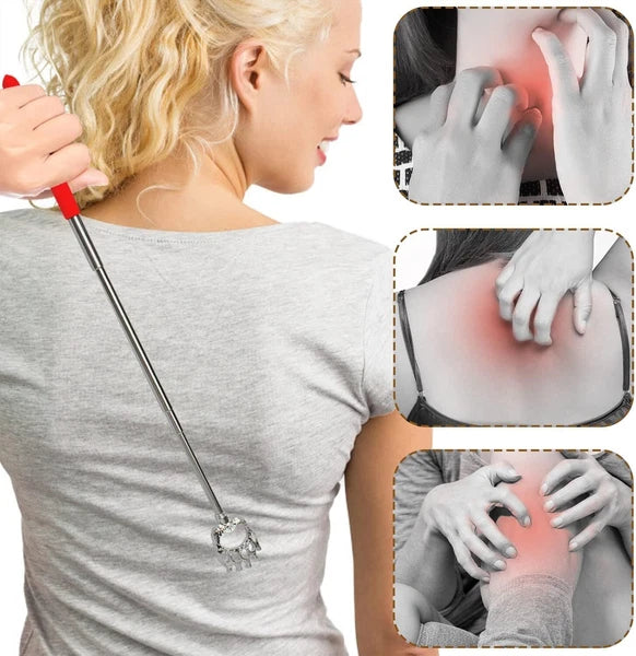 3 Pack Metal Back Scratcher Back Extendable Massager Bear Claw Telescopic