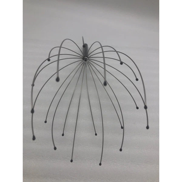 Scalp Massager Head Massager Scratcher Tingler w/20 Fingers Hair Silver/Black