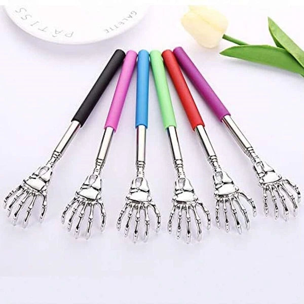 2P Back Scratcher Stainless Steel Back Massager Bear Claw Telescoping Gift Metal