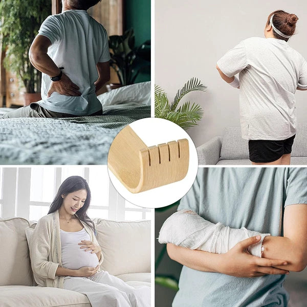 3 Pcs Bamboo Back Scratcher 100% Natural Bamboo Back Scratchers Long Handle