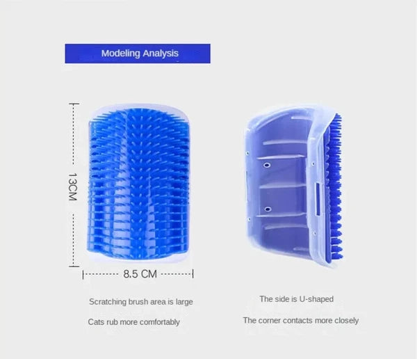 Cat Corner Self Groomer Brush Wall Mounted Cat Scratcher & Massager Comb