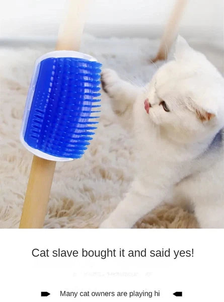 Cat Corner Self Groomer Brush Wall Mounted Cat Scratcher & Massager Comb