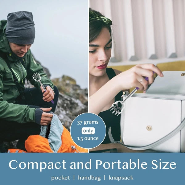 Multi-Purpose Telescopic Back Scratchers - 4-Pack for Easy Itch Relief Anywhere