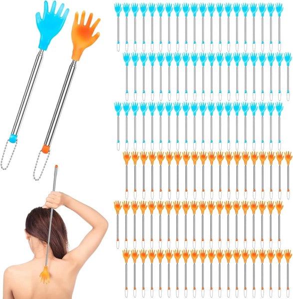 Colorful Extendable Back Scratchers - 100 Pcs in Yellow & Blue for Itch Relief
