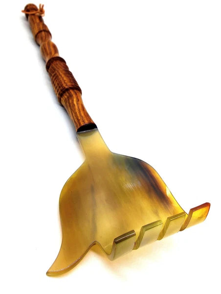 's Ox Horn Back Scratcher Handheld Traditional Handcrafted Scratching Massage...