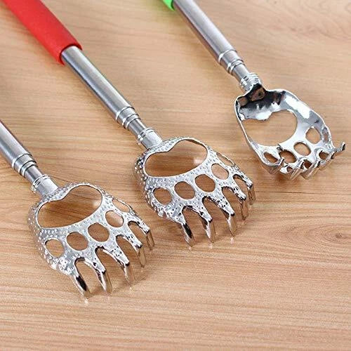 4 Pack Telescopic Back Scratchers Bear Claw Extendable Massage Itching Scratcher