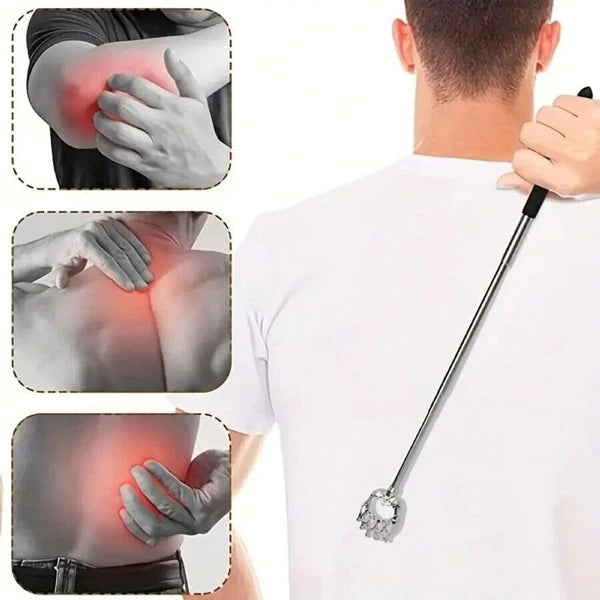 2P Back Scratcher Stainless Steel Back Massager Bear Claw Telescoping Gift Metal