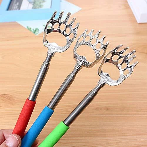 4 Pack Telescopic Back Scratchers Bear Claw Extendable Massage Itching Scratcher