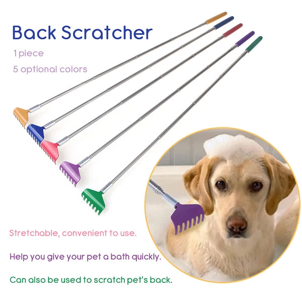 Telescopic Back Scratcher Massager Metal Extendable 5 Section 20-68cm Black U4O0