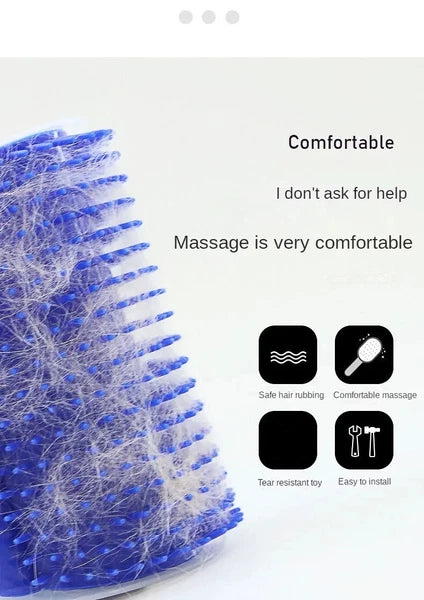 Cat Corner Self Groomer Brush Wall Mounted Cat Scratcher & Massager Comb