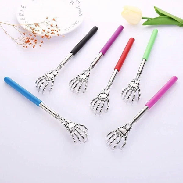 2P Back Scratcher Stainless Steel Back Massager Bear Claw Telescoping Gift Metal