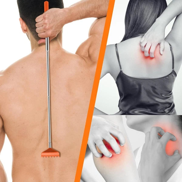 6 Pack Extendable Back Scratcher - Portable Telescoping Metal Back