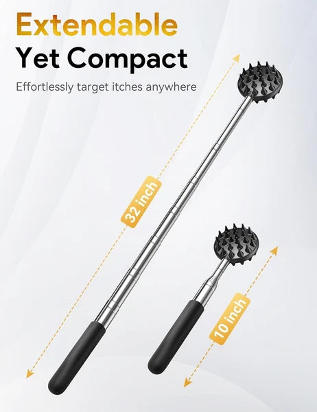 Luxury Stainless Steel Back Scratcher with Detachable Heads for Ultimate Comfort