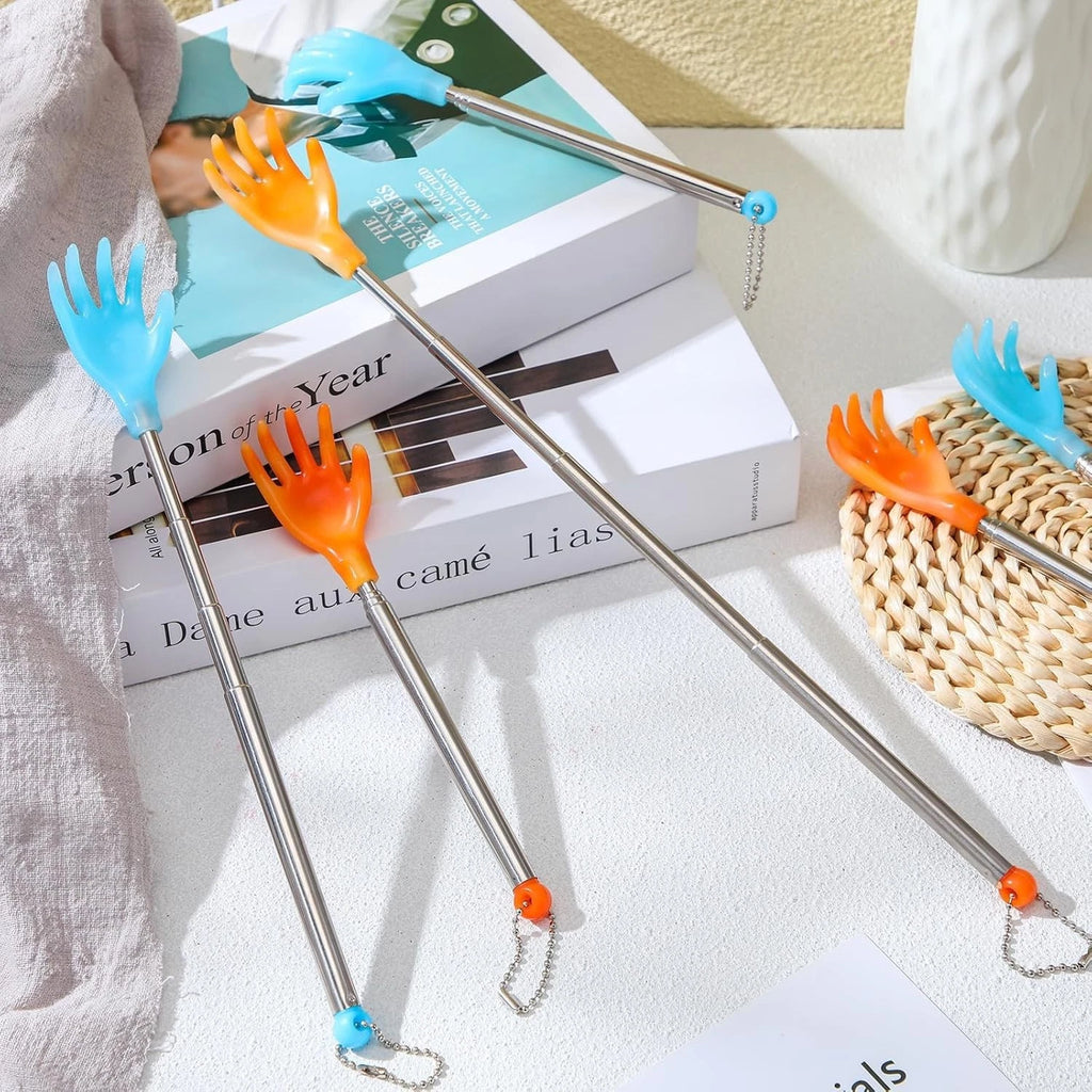 Colorful Extendable Back Scratchers - 100 Pcs in Yellow & Blue for Itch Relief