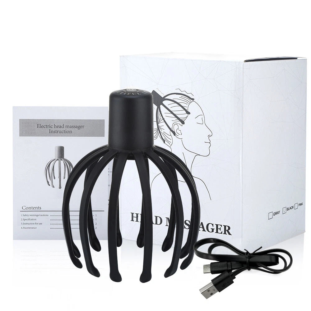 Electric Scalp Massager 360 Degree Head Massager Head Scratcher for Stress Relax
