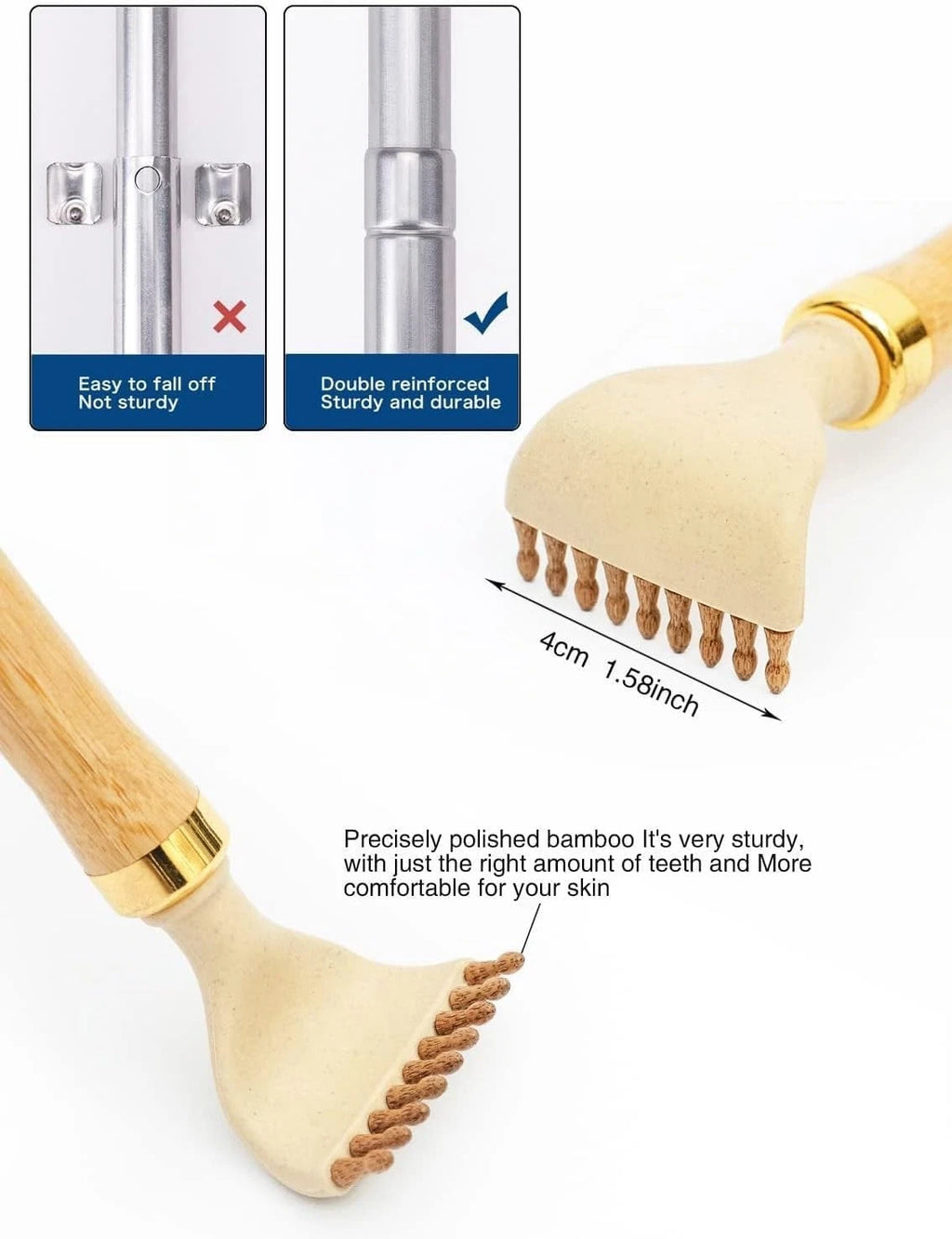 Eco-Friendly Extendable Bamboo Back Scratcher - Perfect Gift for All Occasions