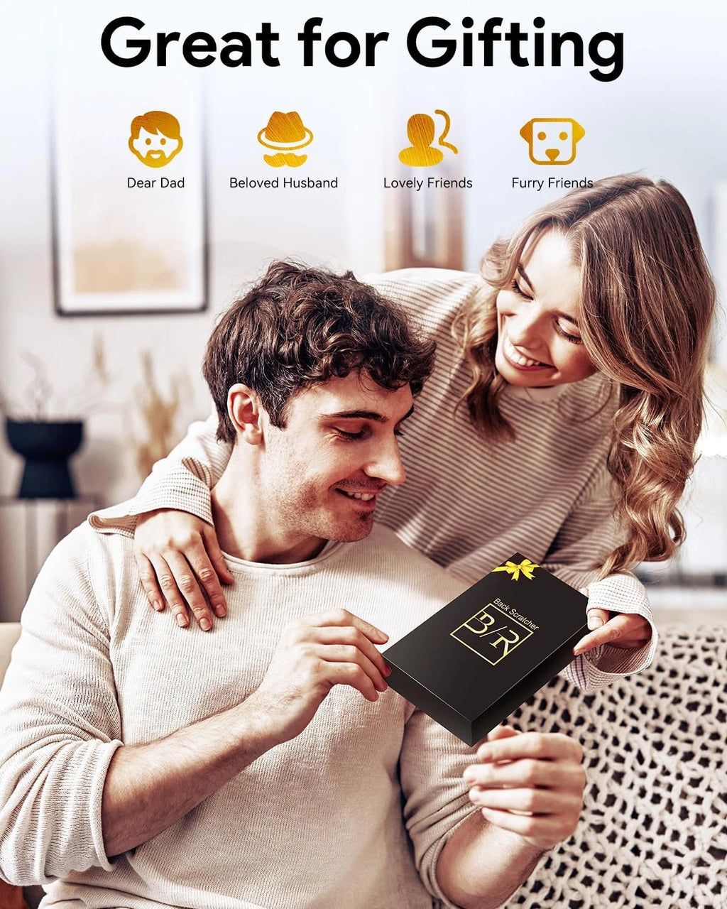 TUKUOS Telescoping Back Scratcher with 4Pcs Detachable Scratching Heads