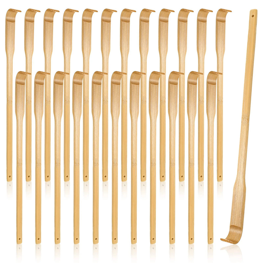 24 Pieces Bamboo Back Scratcher Bulk Long Manual Back Massager Traditional Wo...