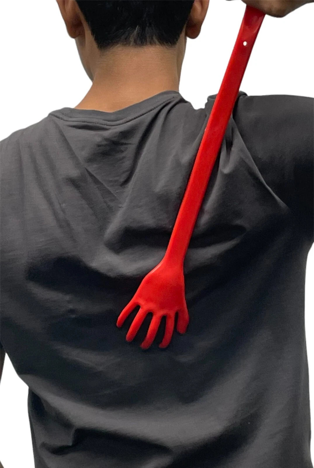 BACK SCRATCHER w LONG HANDLE & SHOEHORN, 19.5" Itch Relief (Assorted Color 2PC)