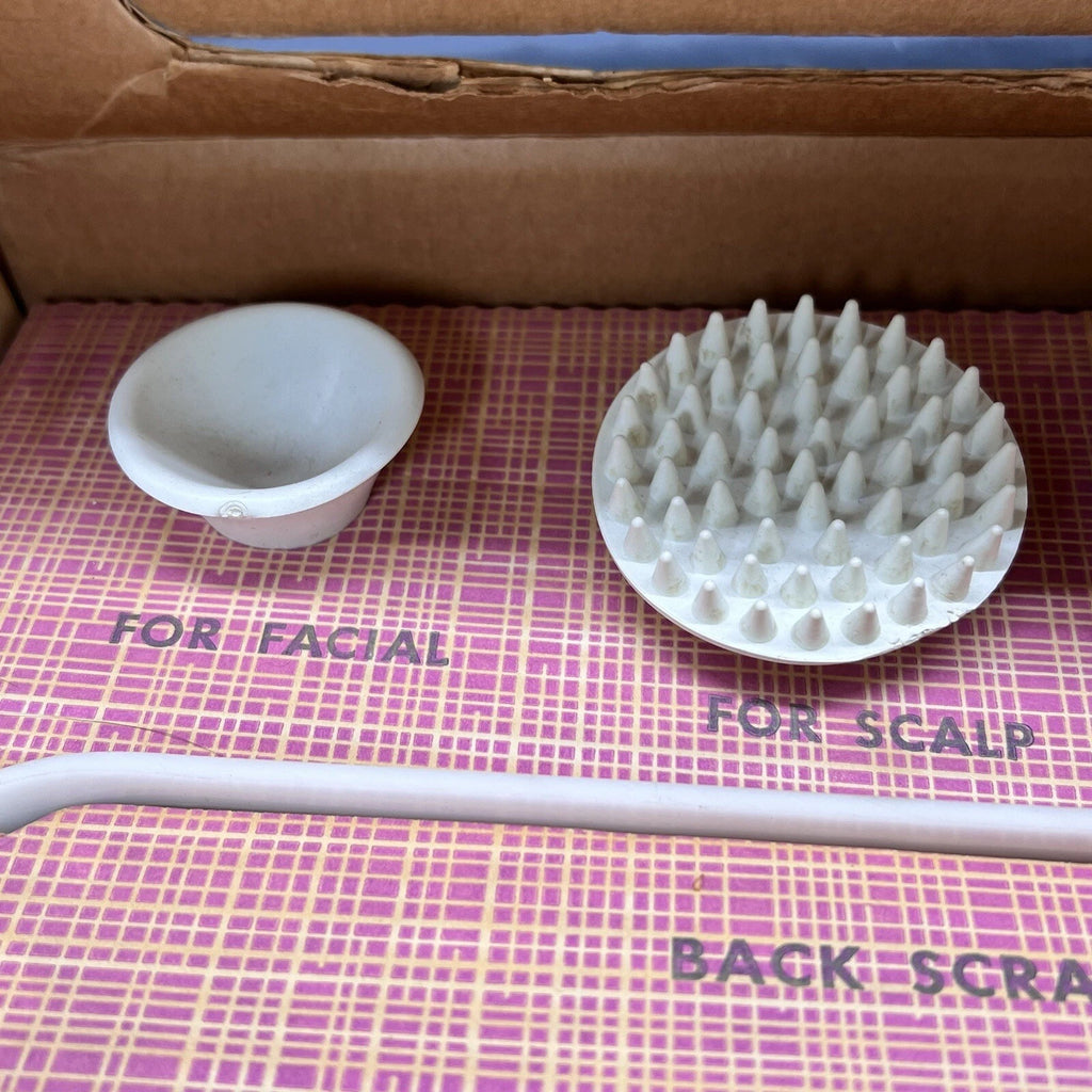 Electric Back Scratcher Massager Allover Clipper Company 6 PC Original Box Vtg