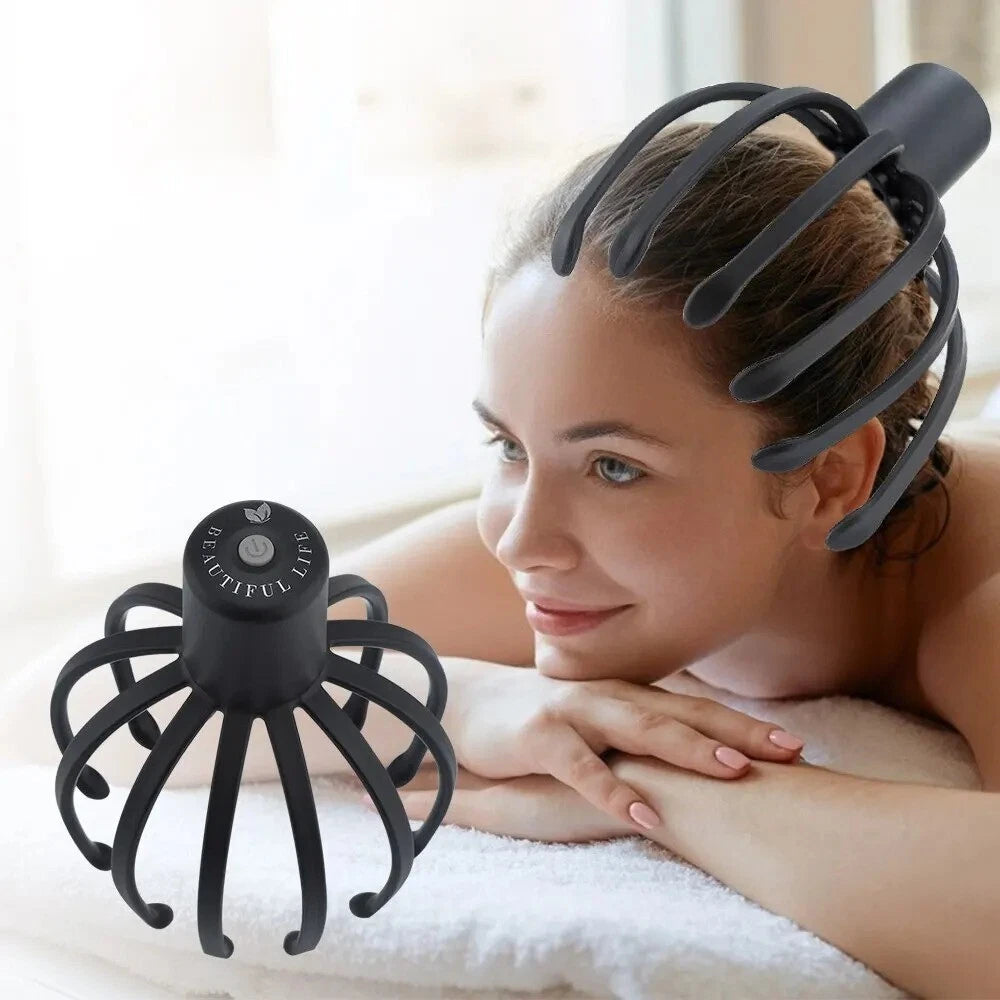 Electric Octopus Claw Scalp Massager Stress Relief Therapeutic Head Scratcher