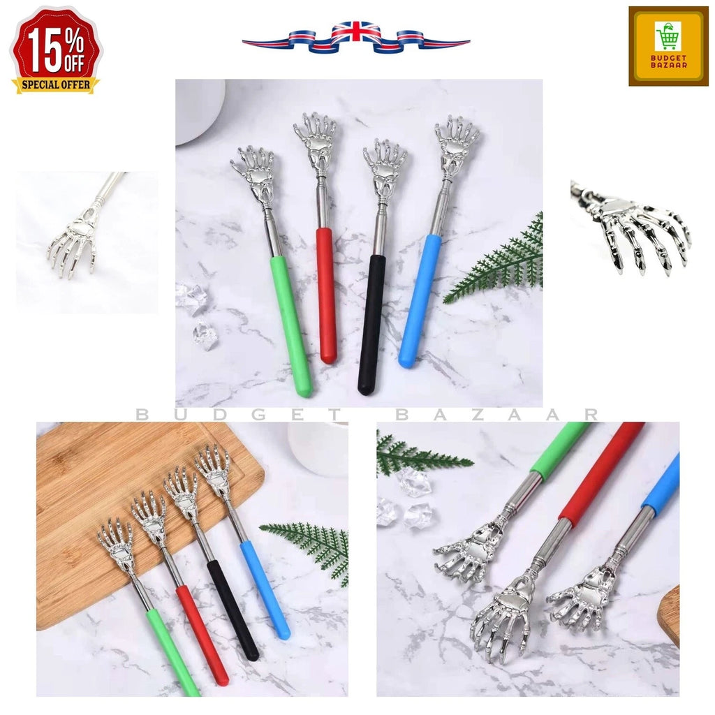 1PC EXTENDABLE EAGLE CLAW BACK SCRATCHER Metal Massager Portable Telescopic UK