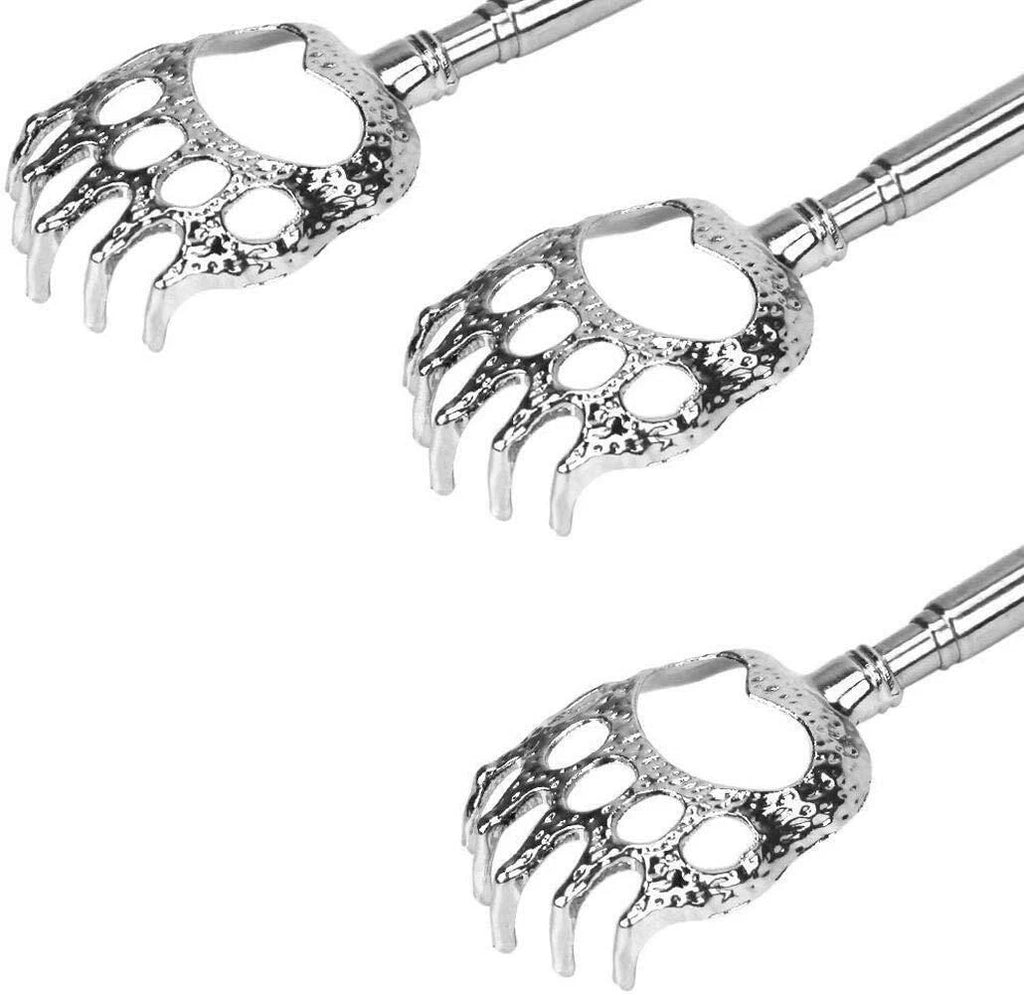 4 Pack Telescopic Back Scratchers Bear Claw Extendable Massage Itching Scratcher