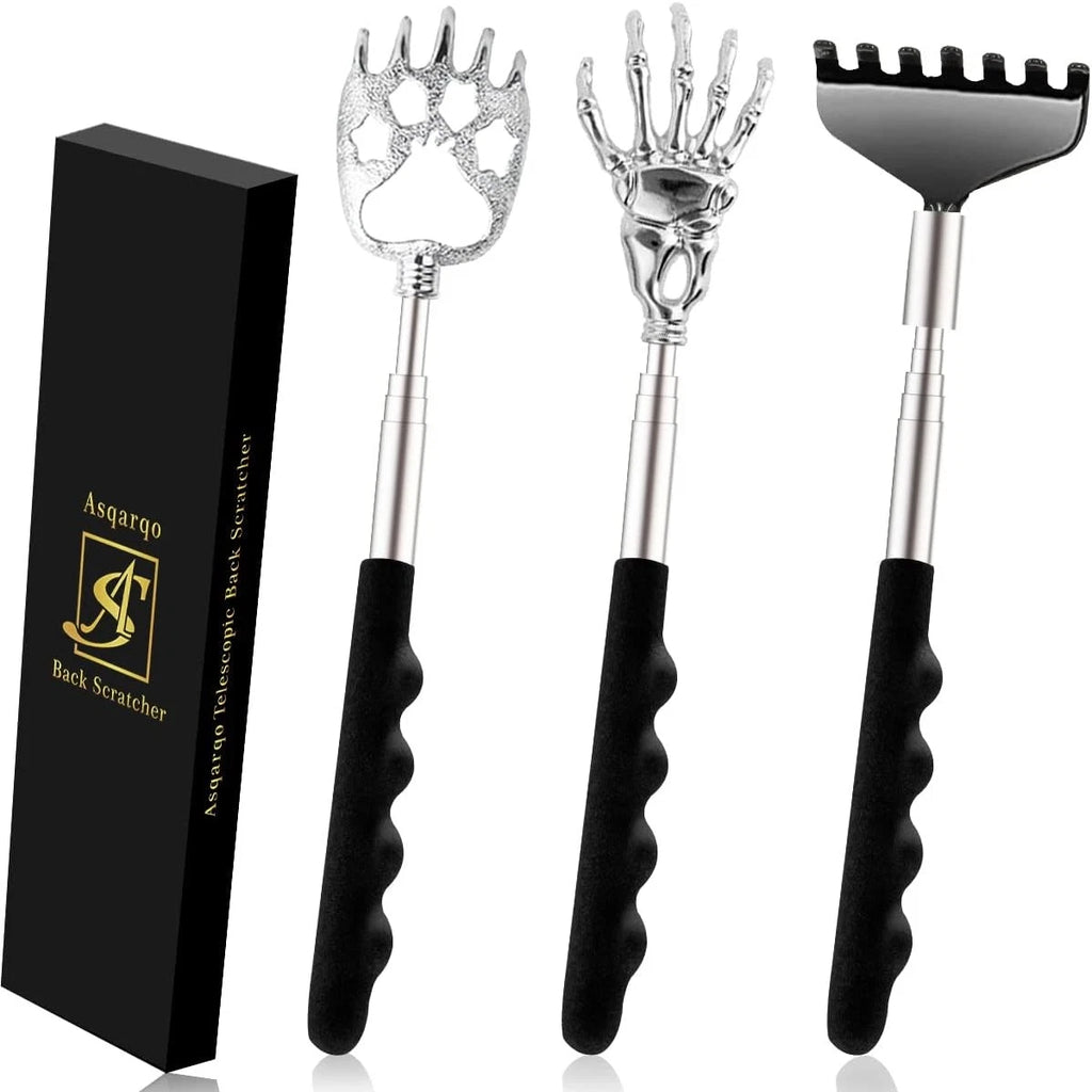 Back Scratcher 3 Pack Different Design Stainless Telescopic scratchers...