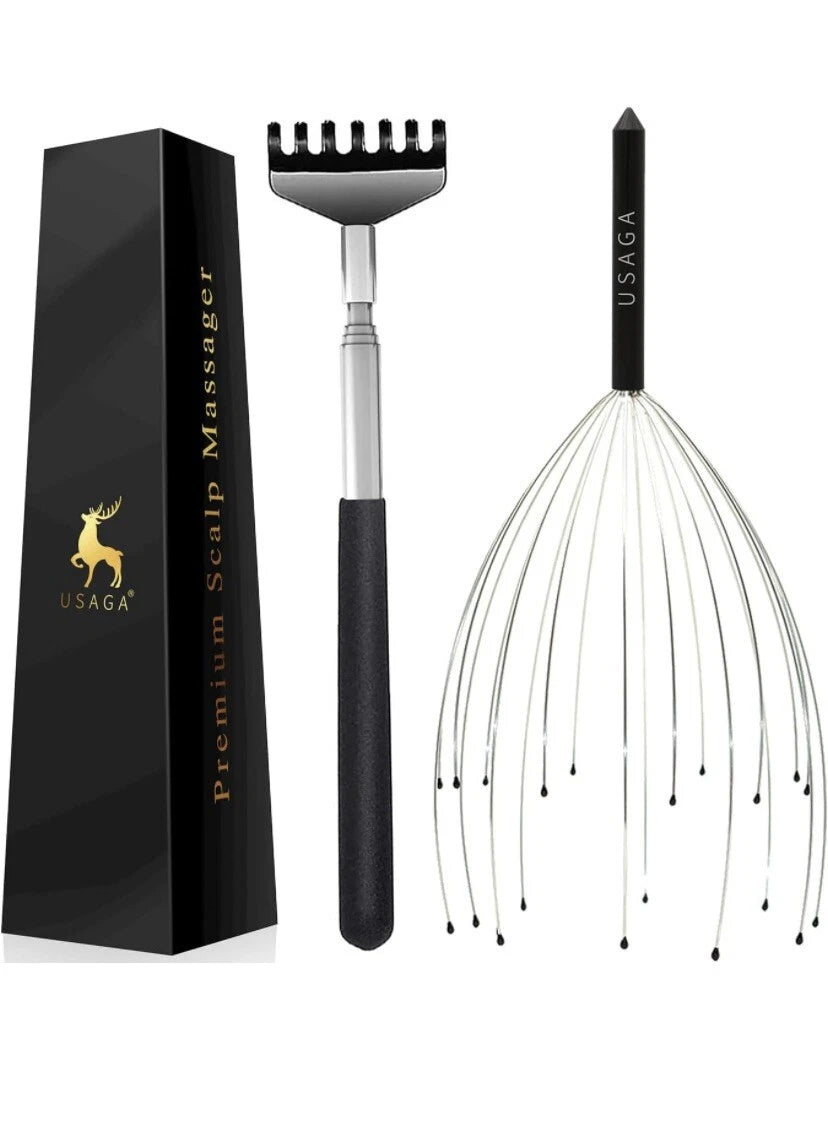 USAGA 20 Fingers Head Massager Scalp Scratcher Head Scratcher