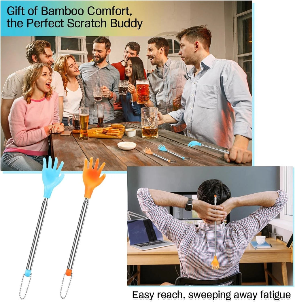 Colorful Extendable Back Scratchers - 100 Pcs in Yellow & Blue for Itch Relief