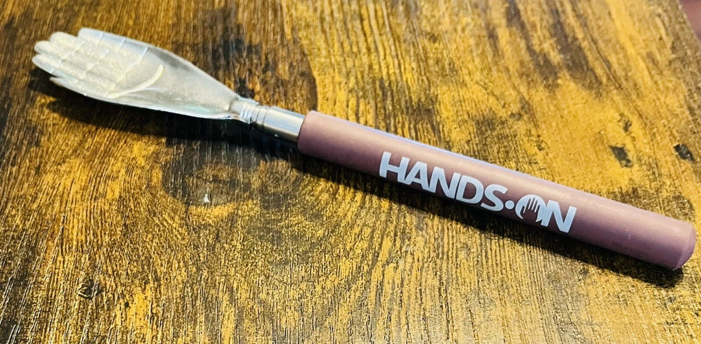 Vintage Hands On Hand Back Scratcher Silver Tone Telescopic 22” L Extended