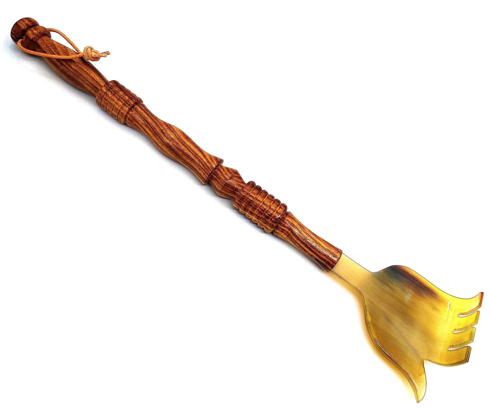 's Ox Horn Back Scratcher Handheld Traditional Handcrafted Scratching Massage...
