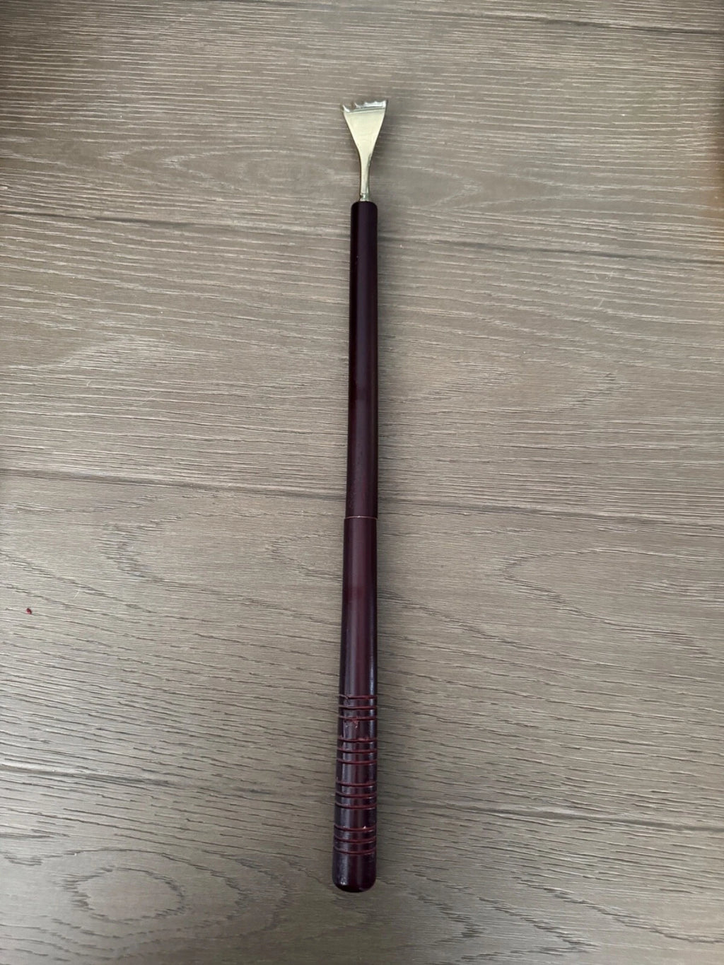 Vintage Brass Hand Shaped Back Scratcher 19" Long with Wood Handle