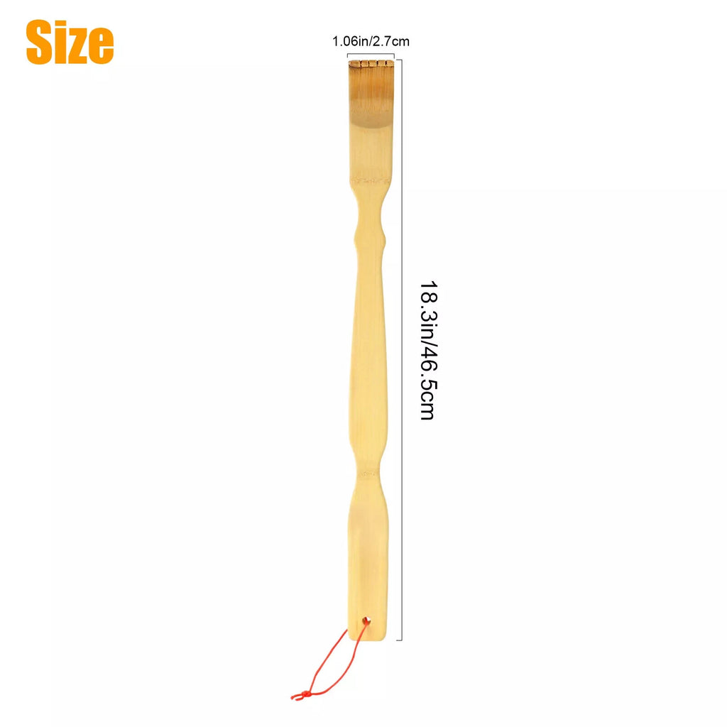 2PC Natural Bamboo 18.3" Back Scratcher Long Reach Pick Itch Relief Massage Tool